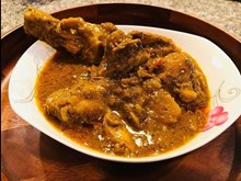কলডিলৰ সতে ৰন্ধা কুকুৰা মাংসৰ ব্যঞ্জন Recipe of local chiken with banana stem)