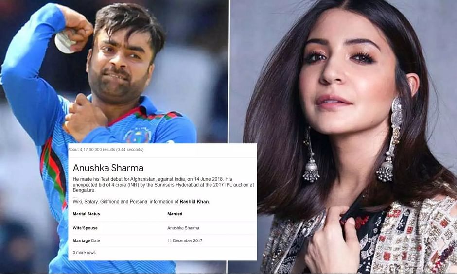 Afgan Cricketer Rashid Khan's Wife Anuska sharma on Google