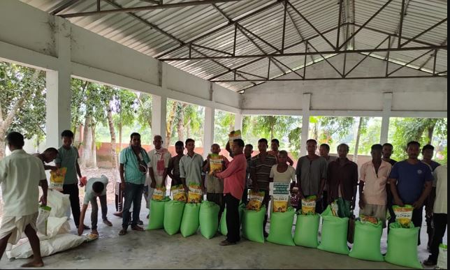 Bodo paddy seed distribution to farmers,মৰিগাঁও
