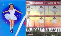 Himanta Biswa Sarma as washing powder girl in Hyderabad