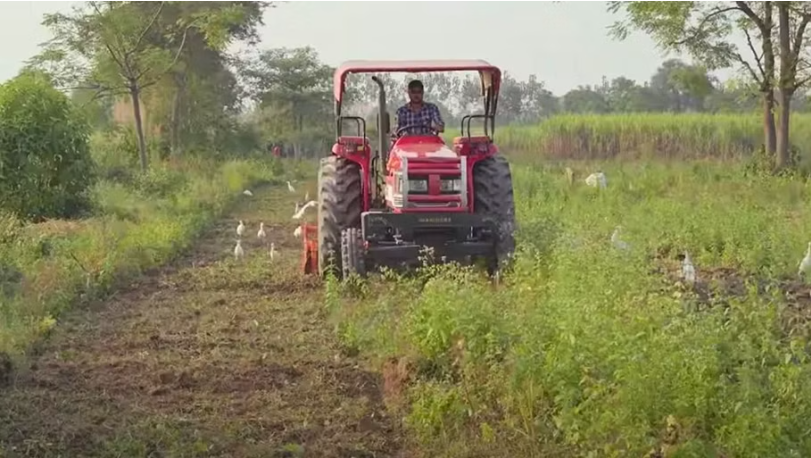 Abhishek Tyagi With Mahindra arjun 605 DI tractor